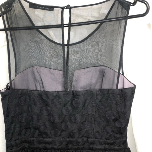 LIKE NEW! PORTMANS Size 8 Silk & chiffon Black formal short dress - Picture 8 of 15